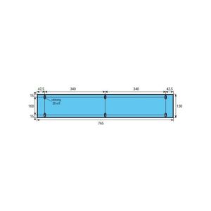 Adaptable sur POLIN - 765 mm x 130 mm, joint de vitre de four