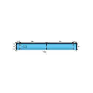 Adaptable sur POLIN - 605 mm x 130 mm, joint de vitre de four