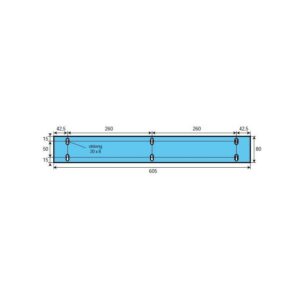 Adaptable sur POLIN - 605 mm x 80 mm, joint de vitre de four