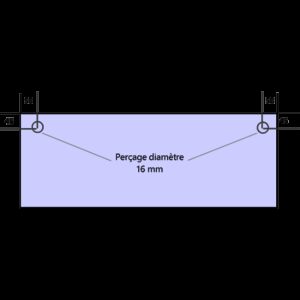 Adapt. BONGARD, 2 trous, vitre de four